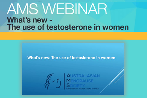 AMS网络研讨会最新进展睾酮在女性中的应用